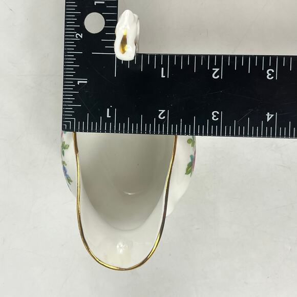 Royal Standard Bone China Creamer England Floral Gold Trim Footed Pitcher Vtg - Picture 11 of 12